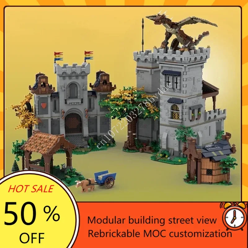 

6030 шт. MOC средневековый замок на заказ модель-головоломка средневековый замок приключения техническая сборка DIY игрушка на день рождения для праздничного подарка