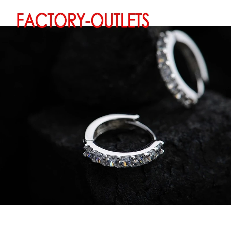 Snelle verzending nieuwste luxe romantische vrouwen sieraden 925 sterling zilveren strass kristallen hoepel oorbellen voor vrouwen groothandel