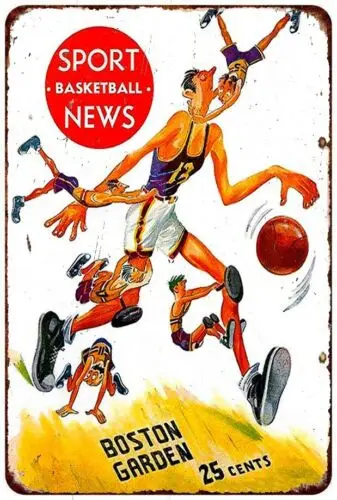 1e,1949-1950 Basketball Program Vintage Look Reproduction Metal sign