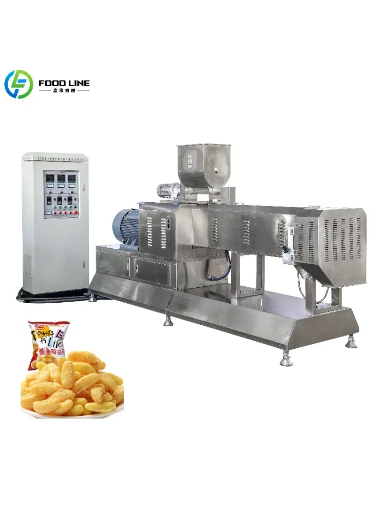 Customized Commercial Puffed Food Production Line SUS304 Stainless Steel Puffed Snack Production Line Rust Resistant