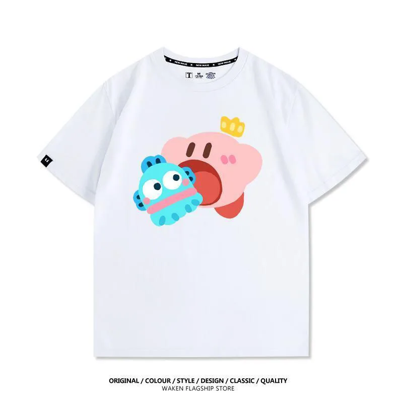 Hangyodon Sanrio Plush Kawaii Cartoon Cute Dolls Cotton Short Sleeve Couple Anime Plush Toys for Girls Kids Toys Birthday Gift