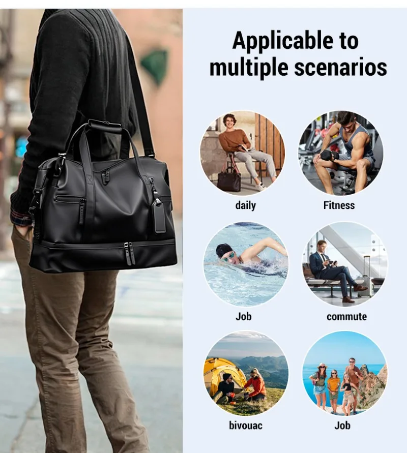 

Fashion Leisure Sports Bag, Simple Business Trip Business Bag Travel Bag, Large Capacity Shoulder Messenger Handbag