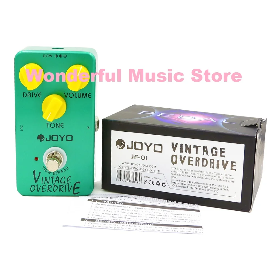

JOYO, Классическая винтажная Педаль Overdrive для электрогитары, бас