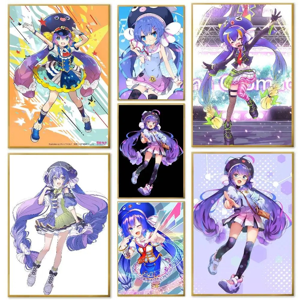 Virtual Singer O-Otomachi Una Poster Art Sticky Wall Waterproof Home Living Room Bedroom Bar Aesthetic Decoration