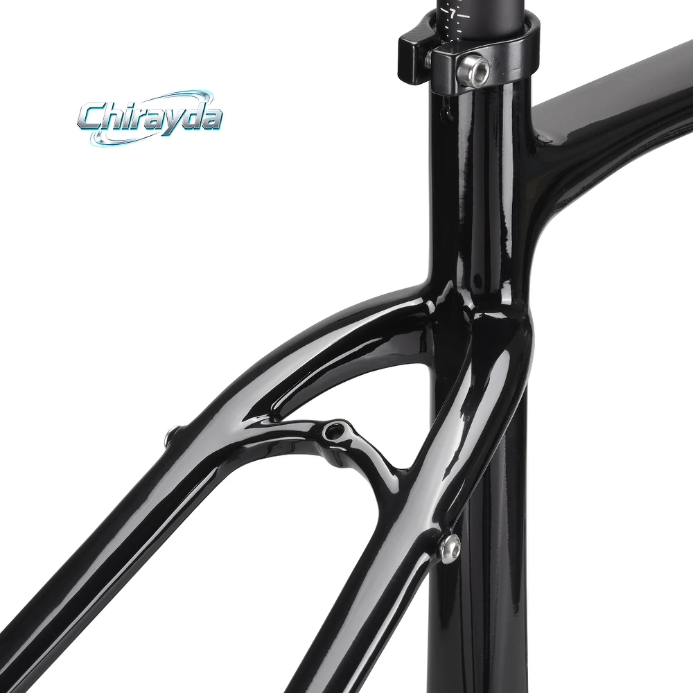 Chirayda 2025 T1100 Toray Telaio in ghiaia in fibra di carbonio - Freno a disco compatibile fino a 700x45C Pneumatici Dimensioni telaio 49-58 cm Peso 1223 g