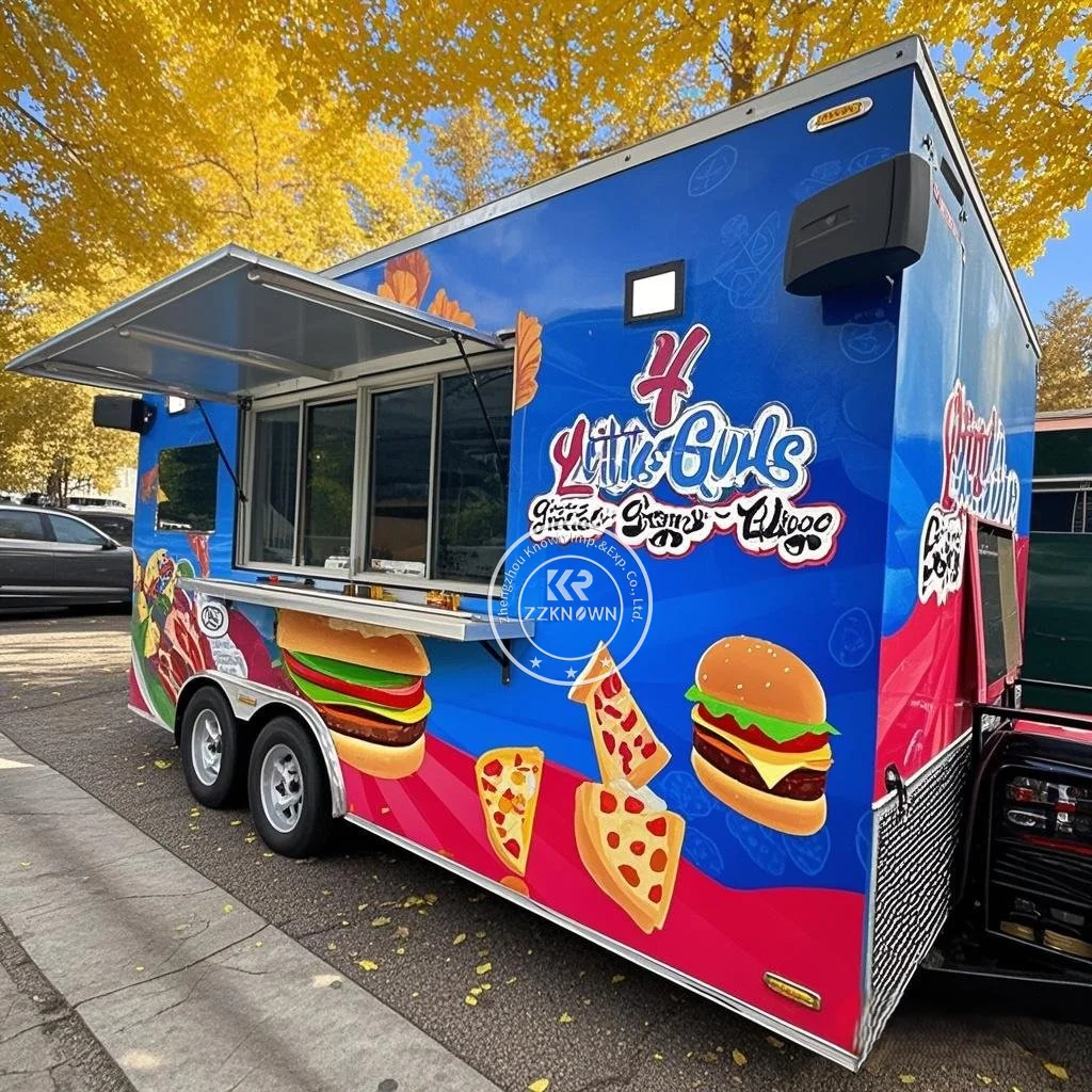 تخصيص متعددة الوظائف الغذاء شاحنة مقطورة الوجبات السريعة المطاعم مقطورة الآيس كريم مقطورة القهوة المتنقلة