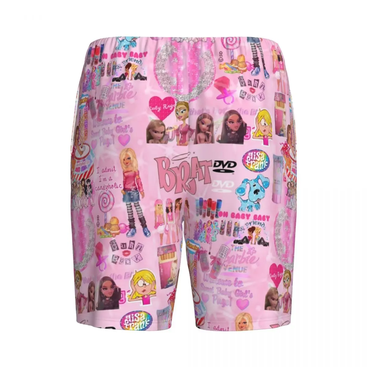 Custom Aesthetic Collage Pajama Shorts Sleepwear Men's Elastic Waistband Cartoon Manga Anime Sleep Lounge Short Pjs with Pockets