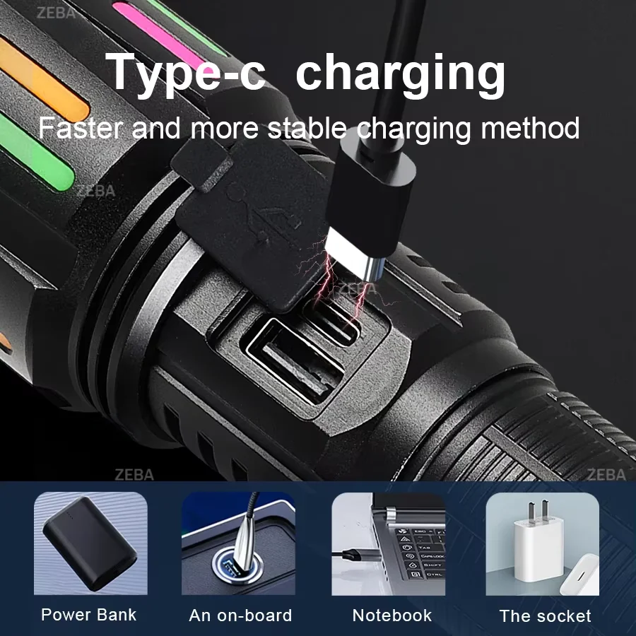 Rechargeable Tactical LED Flashlight 3