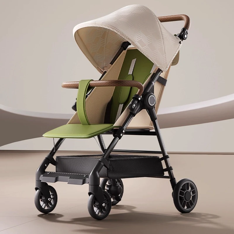 

New Newborn Lightweight Stroller for Baby Two-way Sitting and Lying Four-wheel Baby Stroller Can Be Taken on The Plane Baby Cart