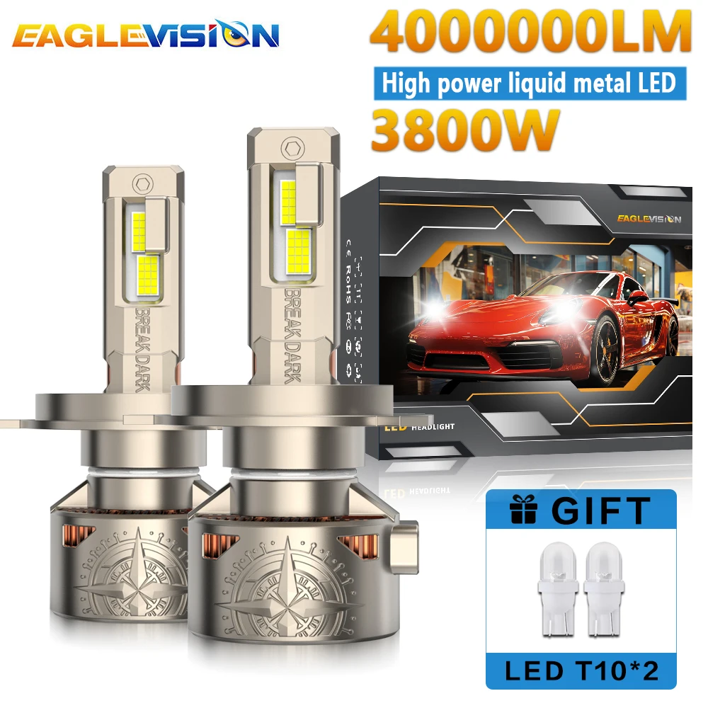 EAGLEVISION H7 H4 Светодиодная автомобильная фара 3800 Вт Мощная проекторная фара Canbus 12 В 24 В HB3 HB4 9012 H1 H4 H7 H11 H13 EAGLEVISION H7 H4 Светодиодная автомобильная фара 3800 Вт Мощная проекторная фара Canbus 12 В 24 В HB3 HB4 9012 H1 H4 H7 H11 H13