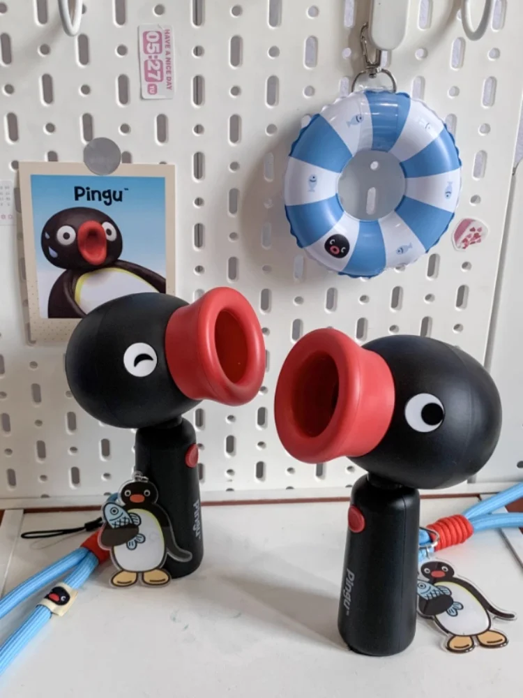 

Pingu Mini Portable Handheld Neck Fan Cute Office Desktop Small Fan For Students Dormitory Usb Powered Birthday Gift For Girls