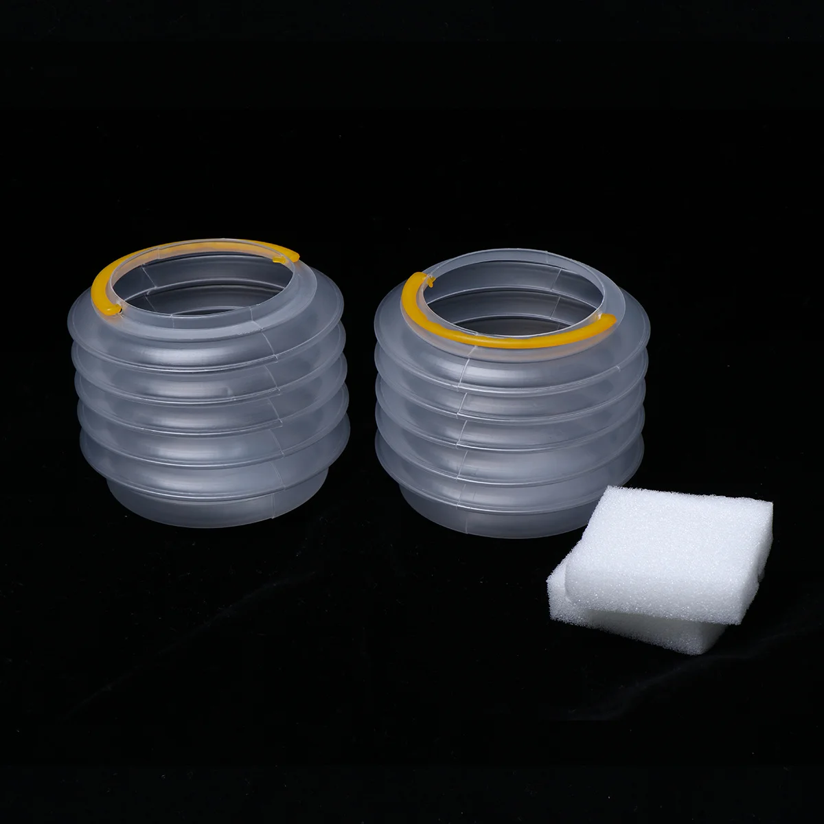 

Набор из 12 портативных прозрачных складных емкостей для мытья кистей с ручкой для уроков рисования и пленэра