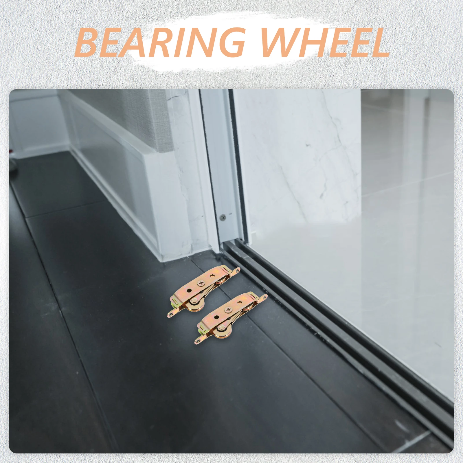 

2pcs Aluminum Alloy Door Pulley Sliding Roller Window Bearing Wheel Replacement Heavy Duty Mute Smooth Reusable For