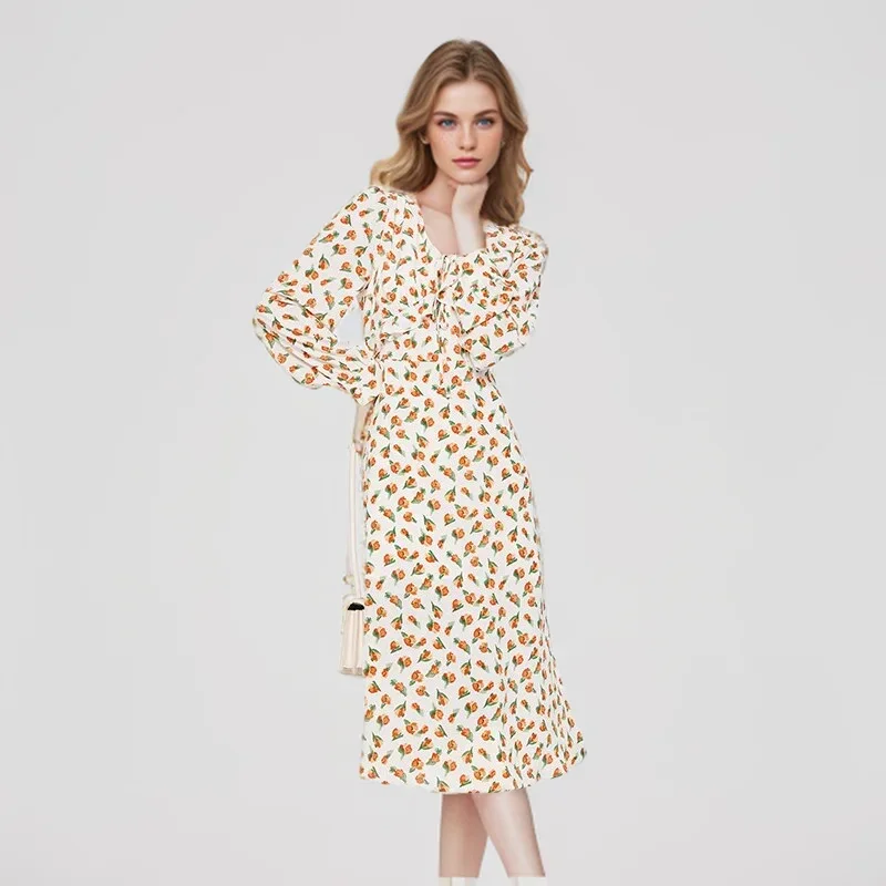 Semir Dress Women Design 2024 Spring Summer New Style Flower Soft Dresses Pure Sexy Style for Women