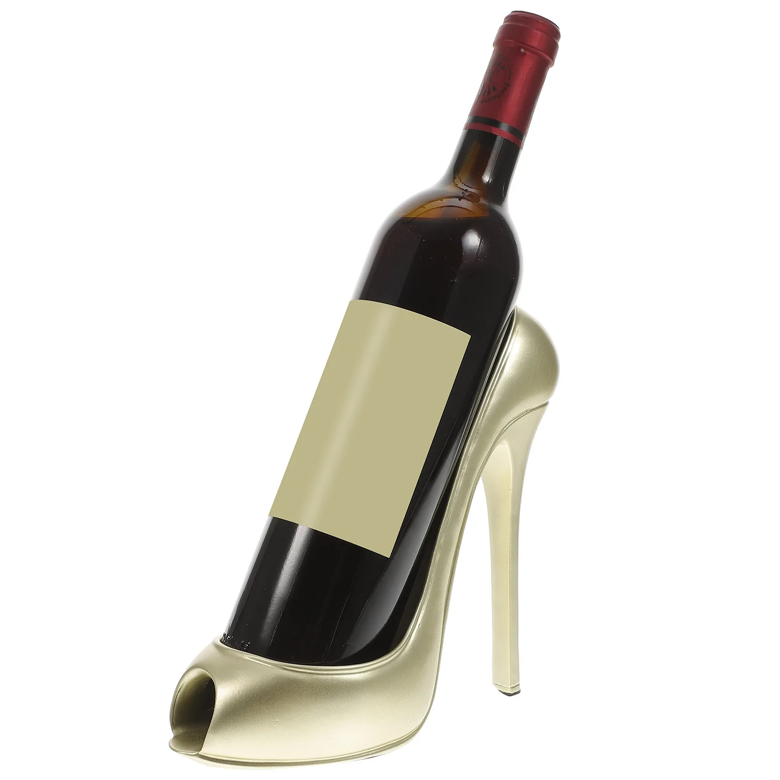 

1Pcs High Heel Wine Bottle Holder Resin Craft Decorative Bottle Shelf Home Bar Restaurant Wine Storage Rack Creative Shoe Design