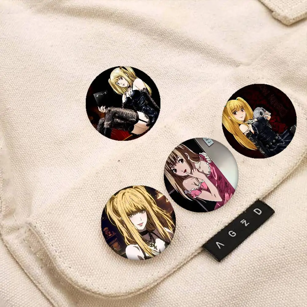 Death Note Misa Amane 32/44/58MM alfileres de botón personalizables lindo divertido insignia creativa joyería decoración regalos para amigos