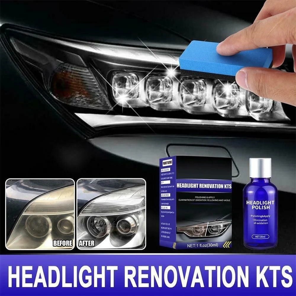 30ML Car Headlight Repair Coating Solution Repair Kit Oxidation Rearview Coating Headlight Polishing Anti-scratch Liquid