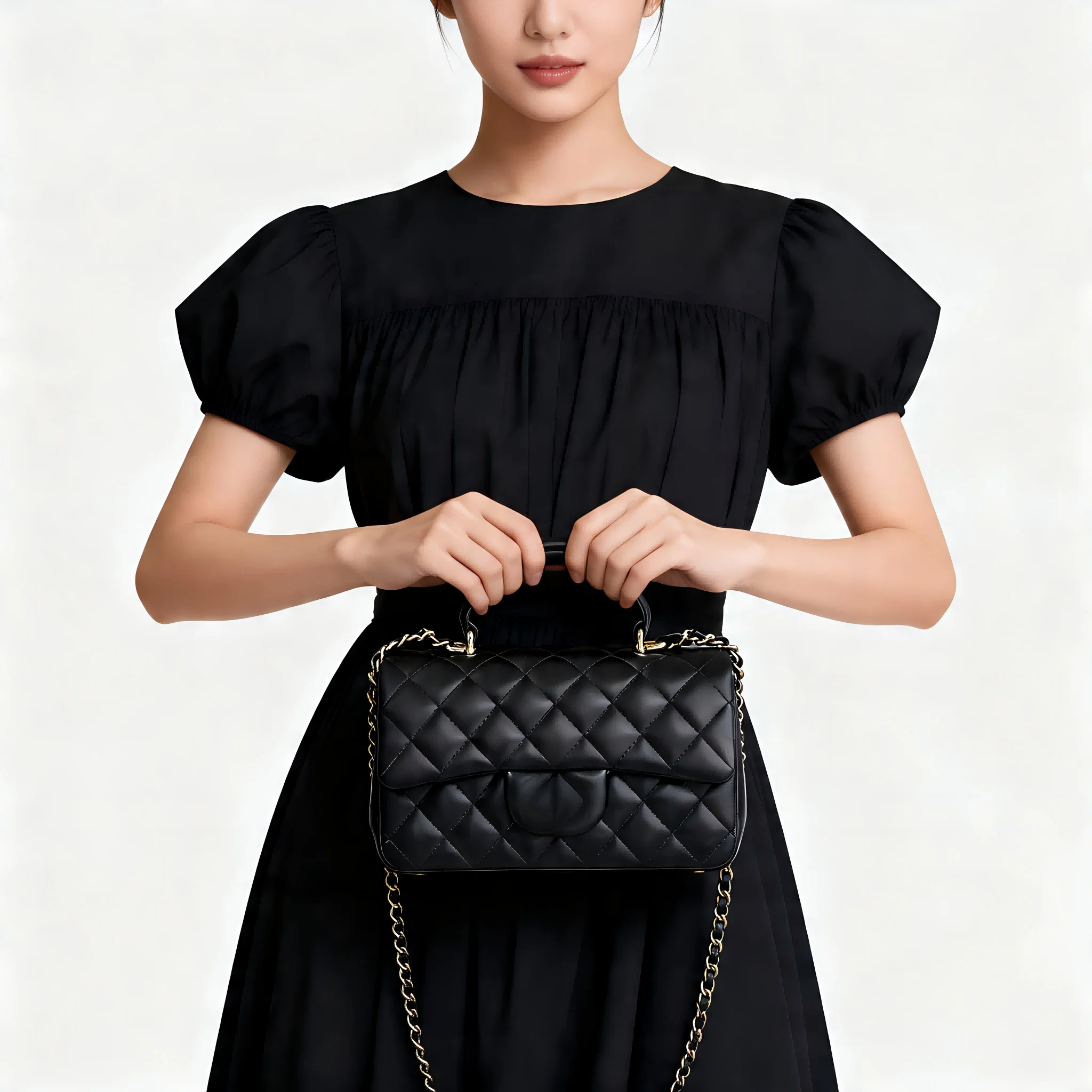 

Street Style Designer Women Handbag Real Leather Diamond Embossing Chain Crossbody Mini Bag