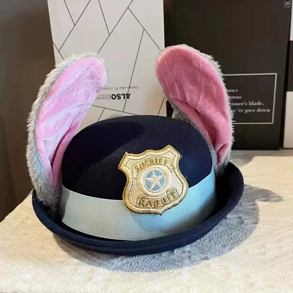 Fantasia de cosplay de coelho Judy Hopps, acessórios e chapéu de orelha de coelho de desenho animado para Zootopia da Disney