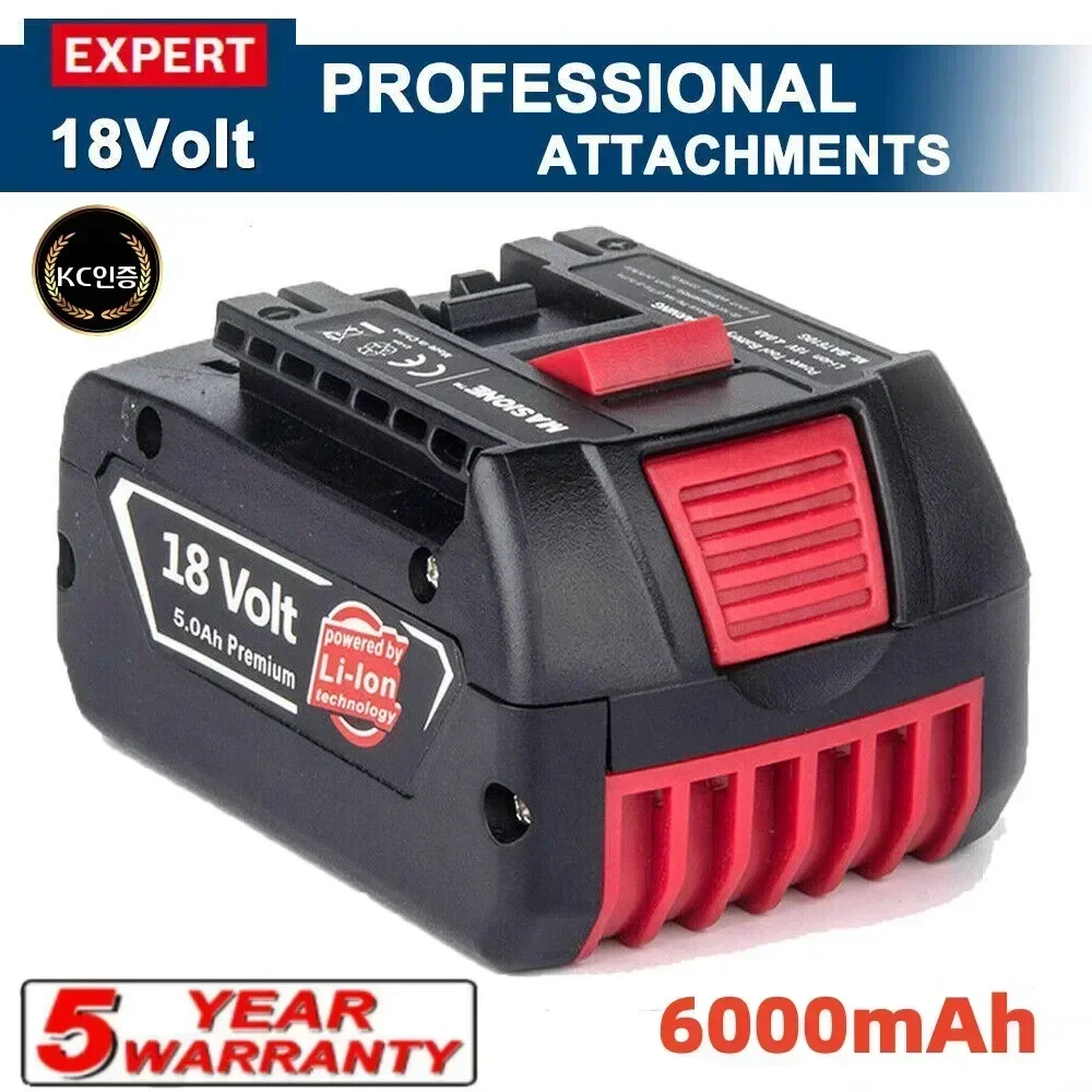 Baterías recargables de 18V para BOSCH 18V rendimiento 6.0Ah LITHIUM-ION GDS250-Li GSR180-Li GKS185-Li GWS180-Li GSB185-Li batería