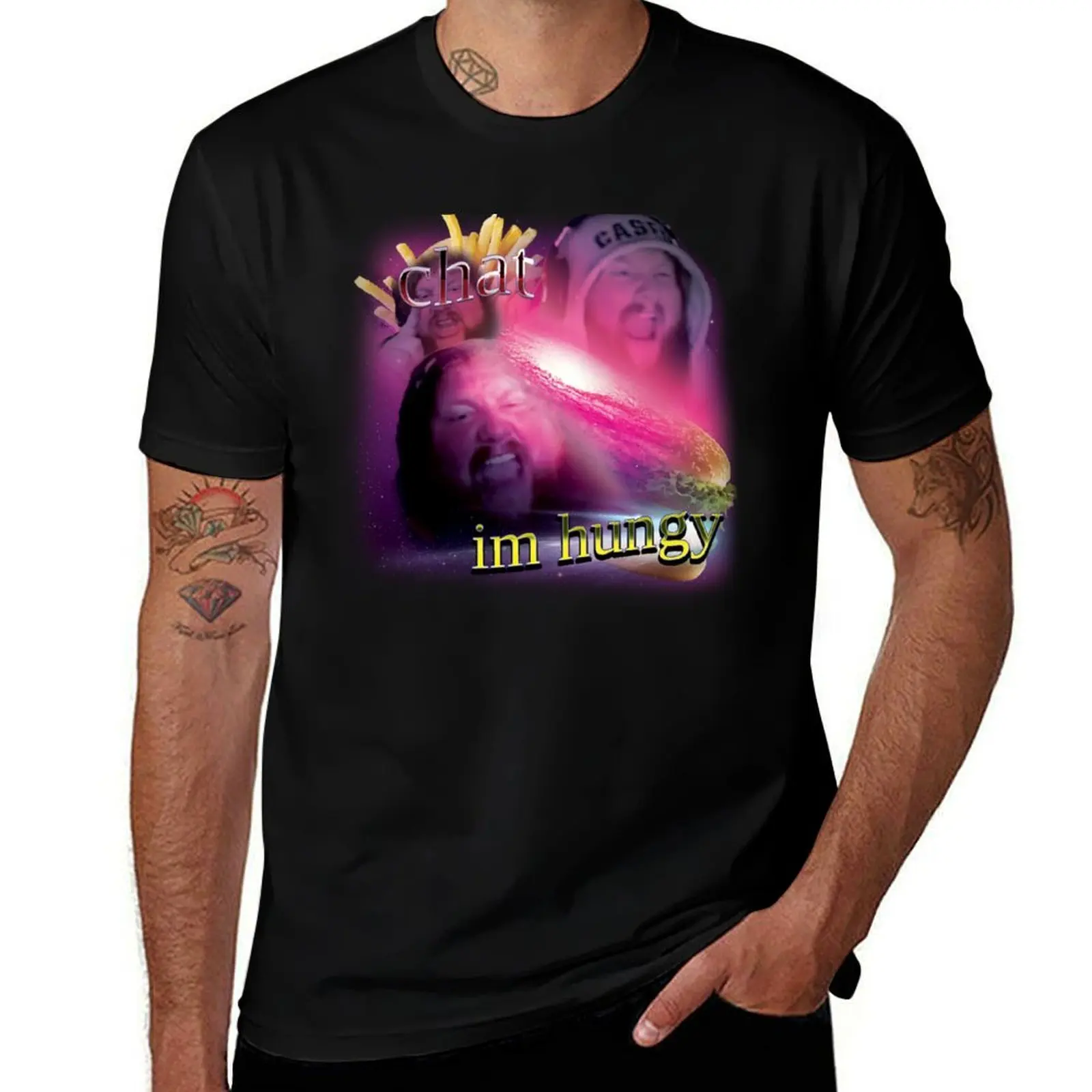

CaseOh hungry tumblr space vibes Famous Twitch Streamer Caseoh Games T-Shirt street wear tops clothing for men