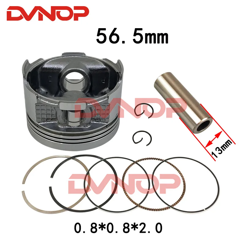 Motocykl 56.5mm tłok 13 mm Pin pierścień 0.8*0.8*2.0mm zestaw dla CG125 ZJ125 CG ZJ 125 Egine części zamienne