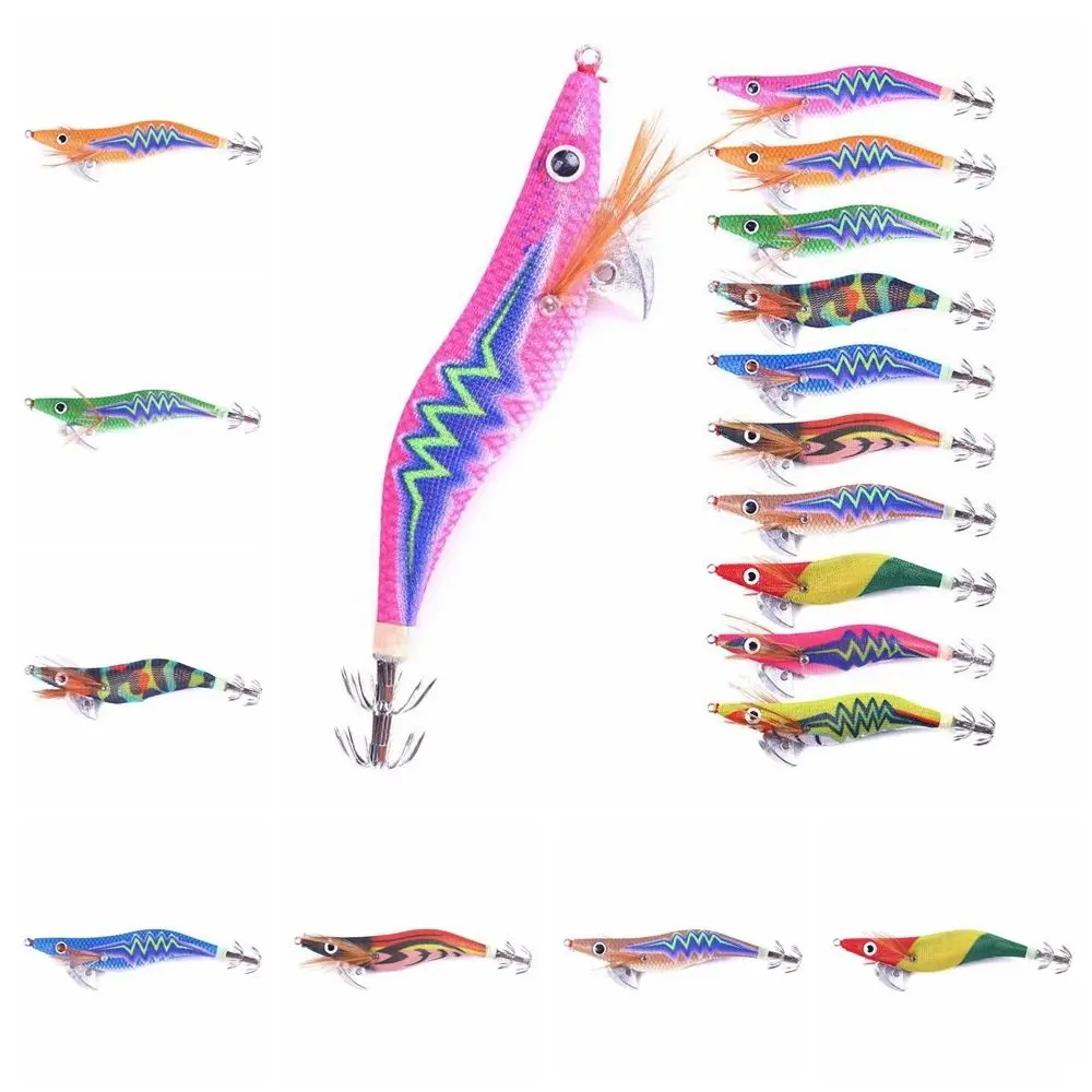 Luminous Luminous Squid Jig 12.2-20g Shrimp Hard Bait Cuttlefish Hook Rig Sea Fishing Lure Fishing Accessories