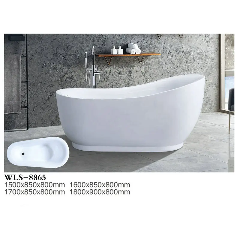 

Acrylic Freestanding Oval Egg Type Hotel B & B Household Bathtub Simple Adult Surfing Massage Tank 8865