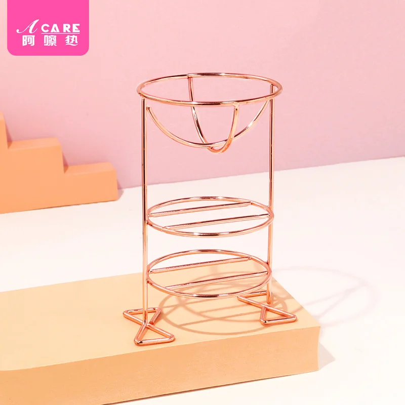 DX01/Storage Rack/Cosmetic egg/C1PQ0-Easy to Use Metal Frame Storage Rack Multi-Layer Three-Layer Powder Puff