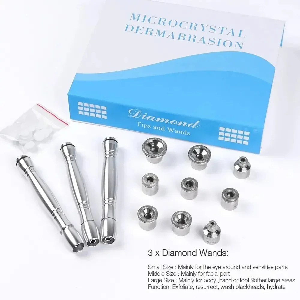 Beleza Diamante Microdermabrasion Dermabrasion Máquina, Spray de água, Esfoliação, Rugas e Face Peeling, 3 em 1