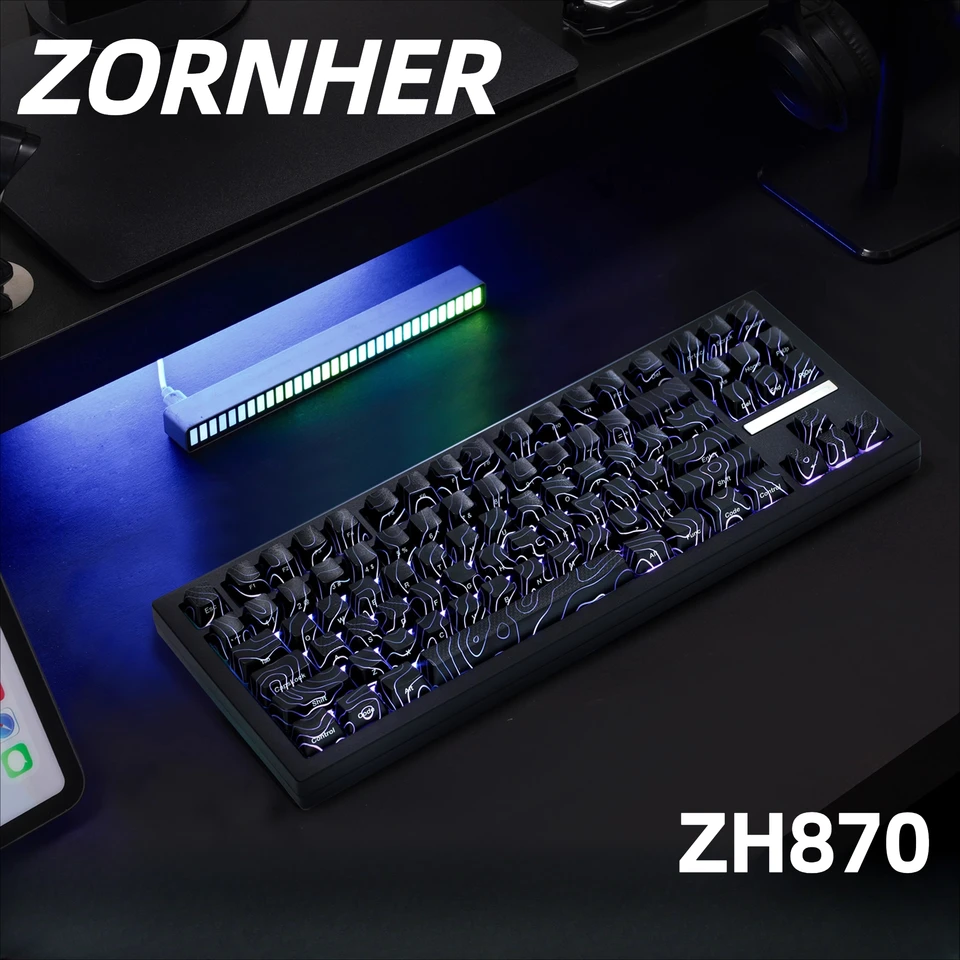 ZORNHER ZH870 Wireless Mechanical Keyboard 80% Spider Web