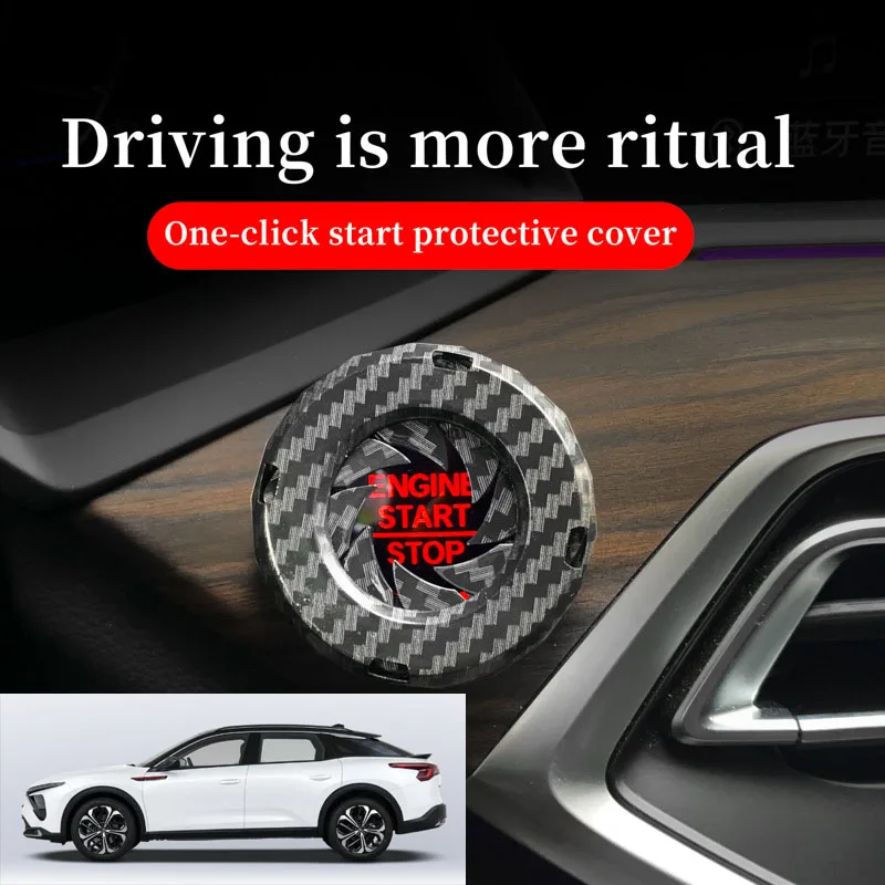 FOR Citroen Car one-button start decorative ring knob-type decorative cover ignition device switch hidden protective cover