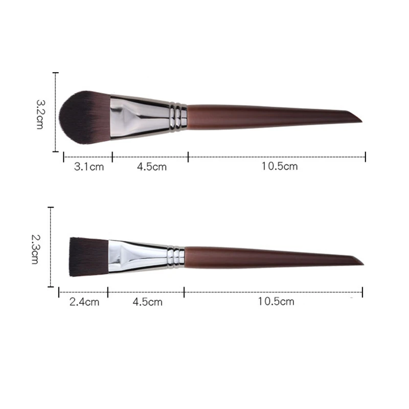 Flat Foundation Makeup Brushes Professional Liquid Foundation Cream Concealer Tongue Shape Brush Women Cosmetic Make Up Tools