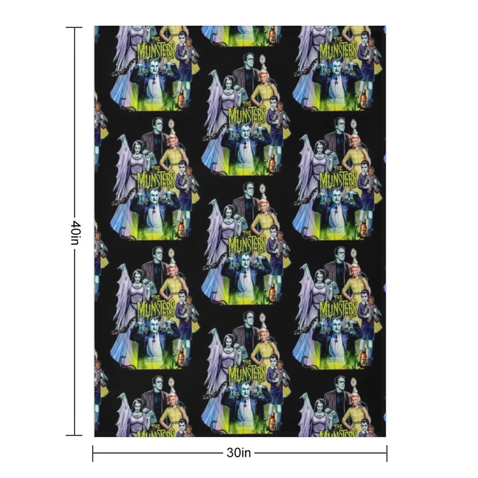 THE MUNSTERS FAMILY PORTRAIT Classic T-Shirt Throw Blanket Personalized Gift Sofas Soft Plaid Softest anime sofa bed Blankets
