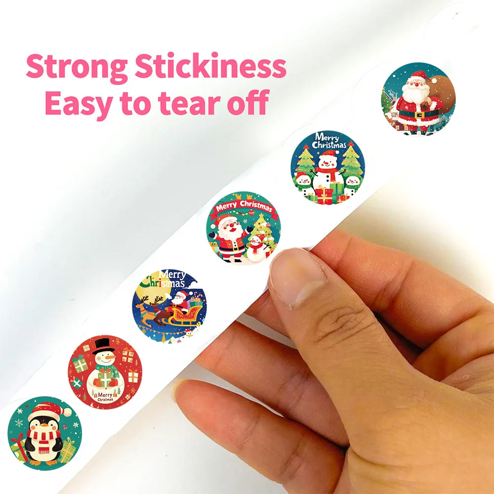 500 قطعة عيد ميلاد سعيد لفة ملصق مقاوم للماء الكتابة على الجدران القهوة دراجة نارية محمول الأمتعة غرفة الهاتف الهاتف تخصيص ملصق #5