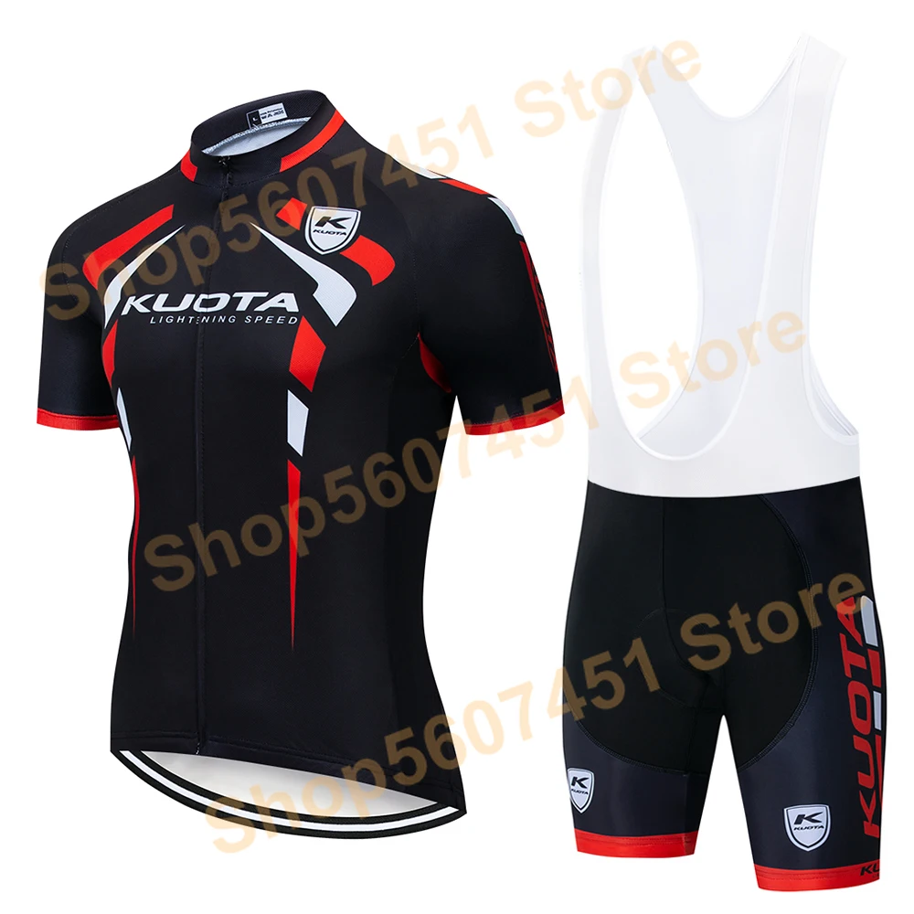 Kuota 9D Pad Short Sleeve Cycling Jersey Bib Shorts Shirt Set Bike Breathable Clothes  Pants Ropa Ciclismo