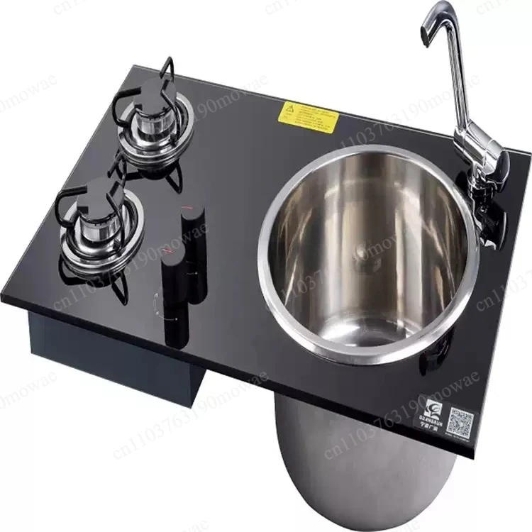 RV Yacht Outdoor Sink Gas Stove Tempered Glass Panel GR-B215 Double-burner gas stove