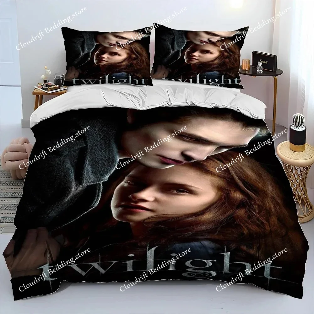 3D The Twilight Saga HD Printed Comforter Bedding Set,Duvet Cover Bed Set Quilt Cover Pillowcase,king Queen Size Bedding Set Kid