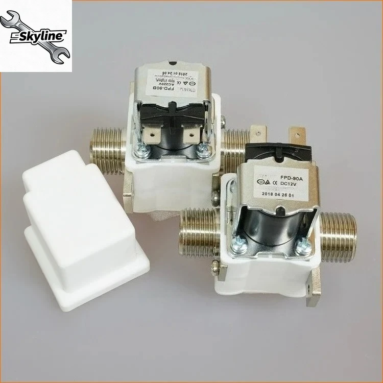 AC DC Dual Voltage Water Solenoid Valve 0.02-0.8Mpa G1/2-G3/4 Thread Pipeline Liquid Control Switch