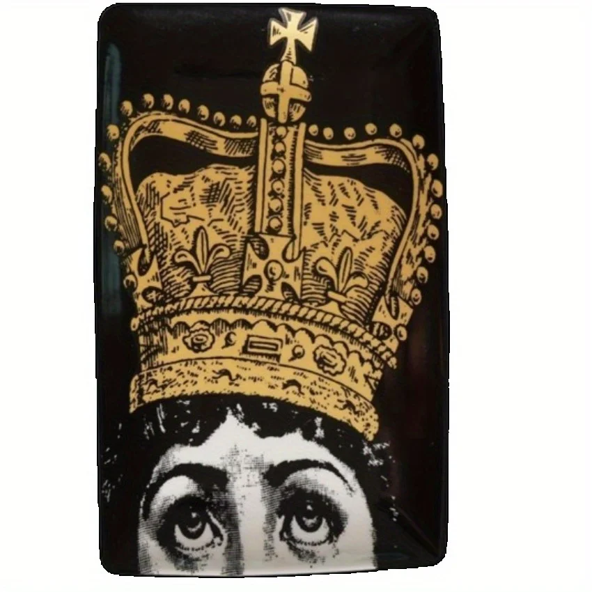 صينية تذكارية على شكل تاج مجوهرات، صينية تخزين، صينية سيراميك للوجه الإيطالي، صينية خاتم الزواج، ديكور الحائط، هدية الزفاف #4