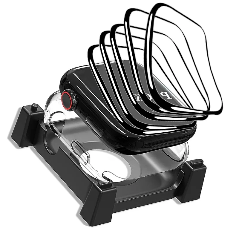 Instalar bandeja protetor de tela para apple watch 8 7 6 5 4 3 se película protetora iwatch série ultra 49mm 45mm 41mm 44mm 42mm 40mm