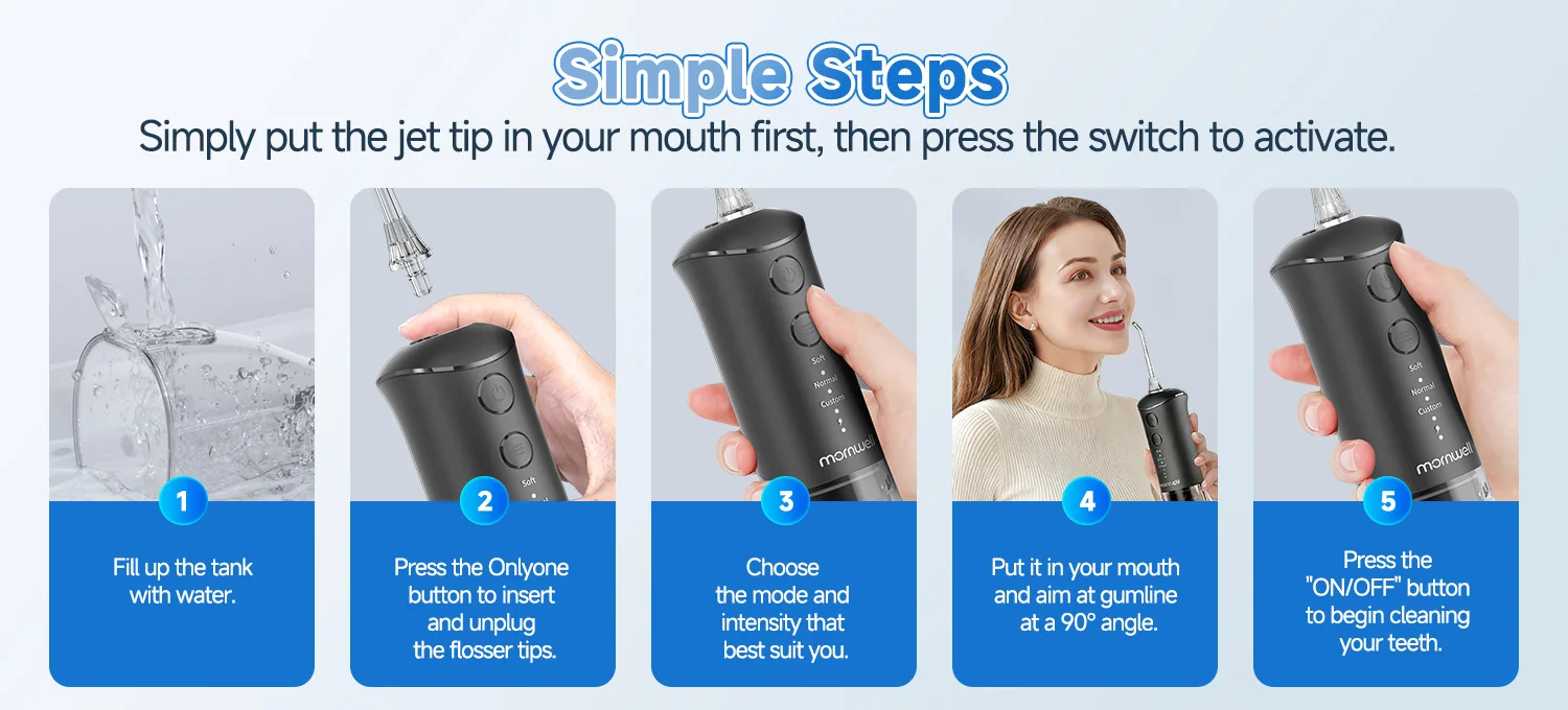 Water Flosser and Electric Toothbrush Combo,2-1 Oral Clean Kit, 3-Speed Sonic Electric Toothbrush IPX7 Portable Water Flosser