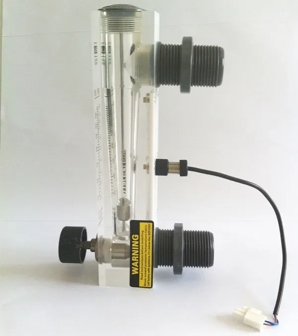 LZM-15 0.5-5GPM/1.8-18LPM panel type flowmeter(flow meter) with control valve   variable area flowmeter with alarm limit switch