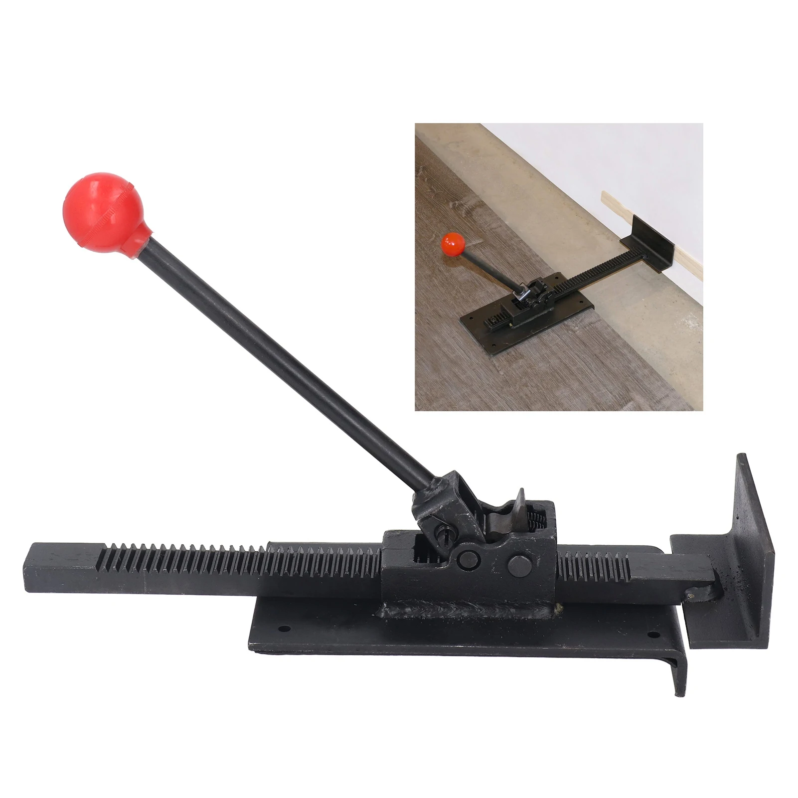 

Flooring Jack Positioning Tool Ratcheting Hardwood Flooring Plank Jack Carbon Steel Laminate Flooring Installation Jack Tool