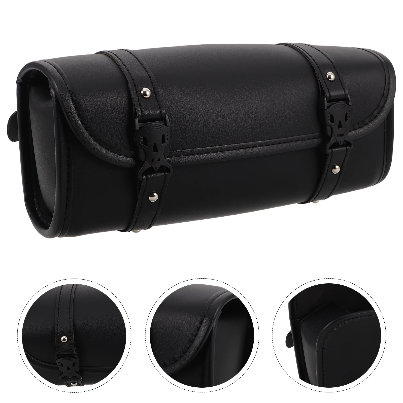 

Vintage Motorcycle Handlebar Waterproof Durable Storage Pouch Quick Release Cylinder Tool For Scooter Bike Electric Scooter