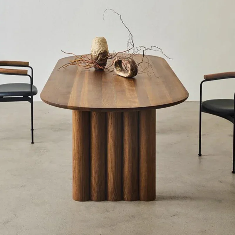 Floor Kitchen Dining Table Modern High Style Restaurant Room Dining Table Center Wooden Nordic Mesas De Comedor Furniture