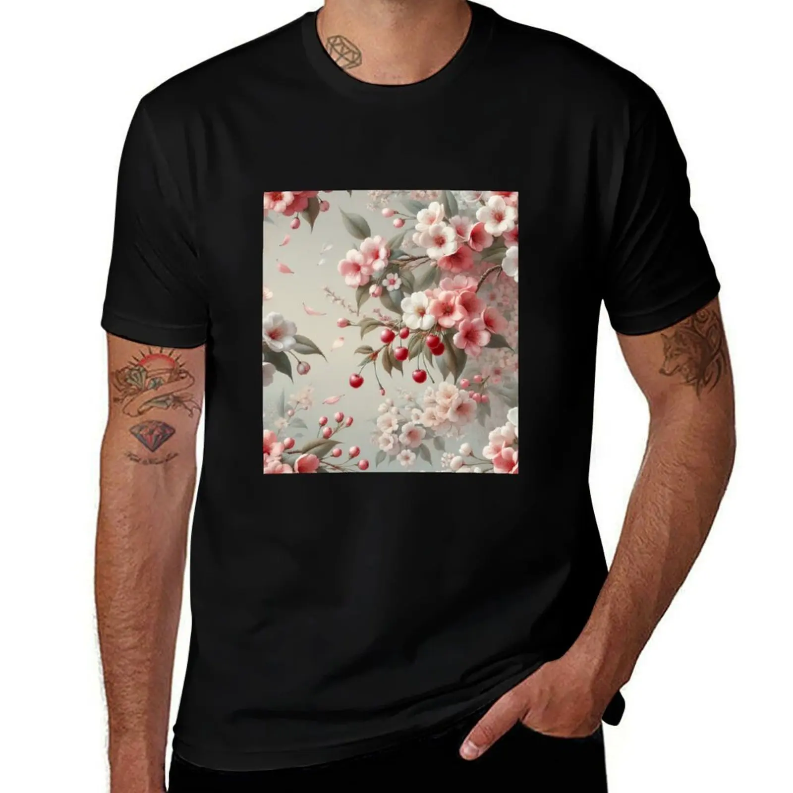

Cherry blossoms T-Shirt custom shirt rapper graphic tees anime figures anime t shirts plain black t shirts men