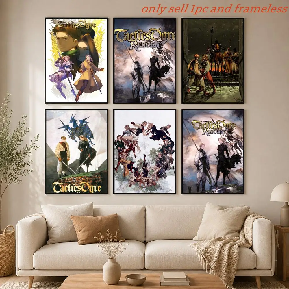 Tactical Game RTS O-Ogre Battle Poster Mural HD Wall Decals for Bedroom Living Room Home Self-Adhesive Decor Gift