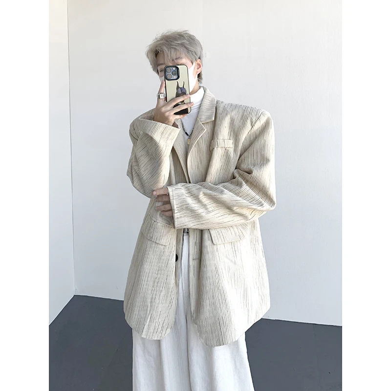 

Loose Casual Men's Suit Jaet Spring Autumn New Sle Faion Brand High Sensation Trendy Loose Casual Tailor Coat Top