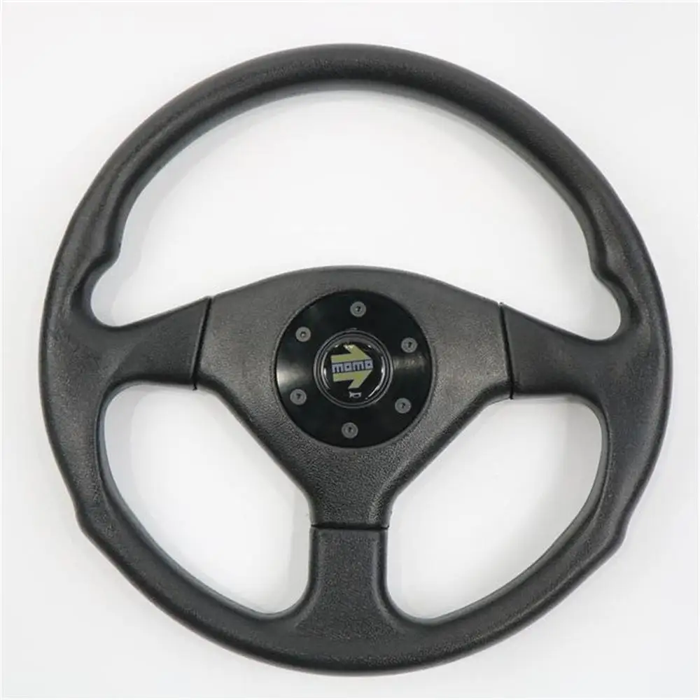 Car steering wheel black horn cover woven wire 350MM 14 inch PU racing game racing car JDM SIM